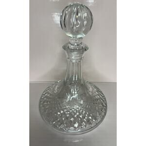 vintage Exquisite lead CRYSTAL Ships Decanter &Stopper, Excellent Condition